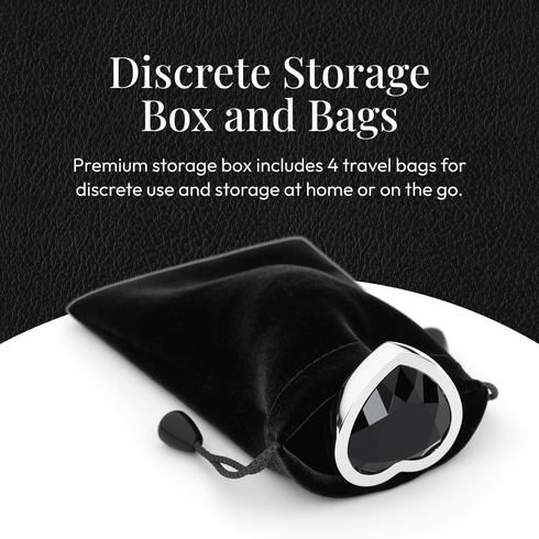 Metal Butt Plug Set (Heart-Shaped Charm)